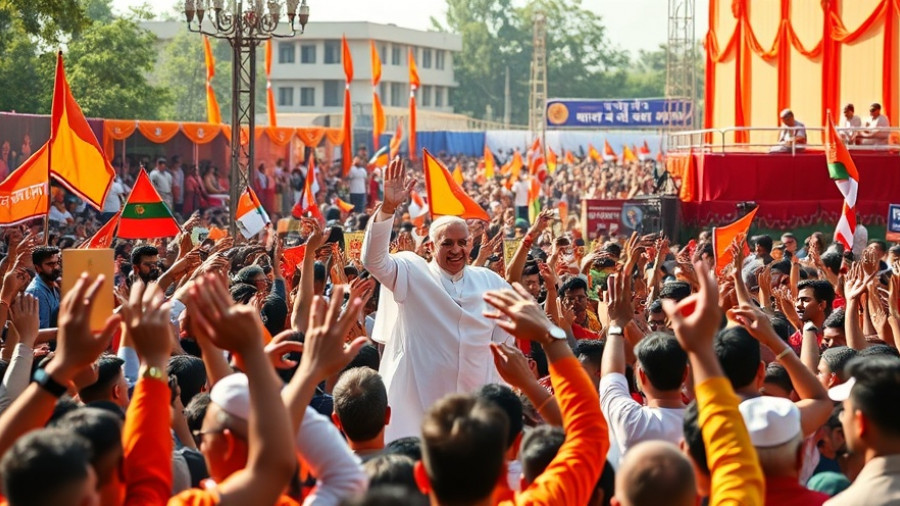 Ivory Coast election 2025 rally with supporters and politician.