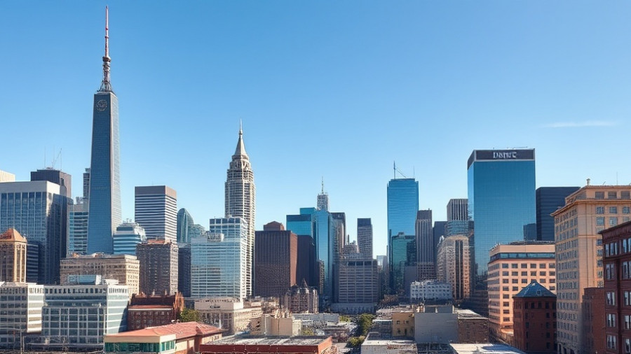 San Francisco skyline with skyscrapers, illustrating urban living.