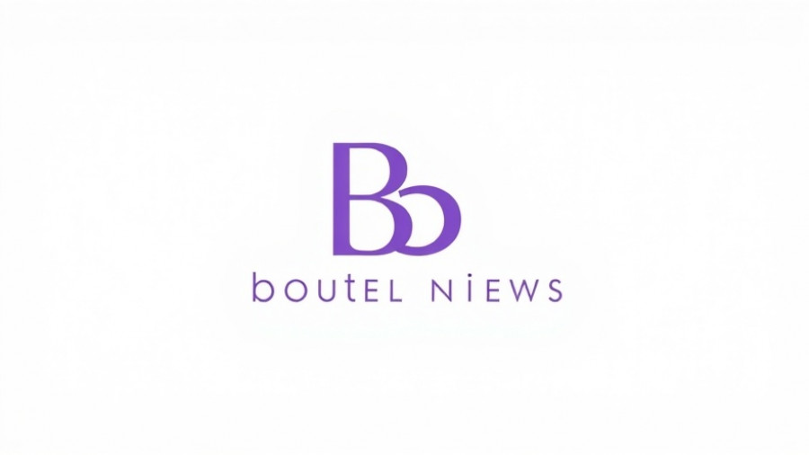 Boutique Hotel News logo design with stylized purple B