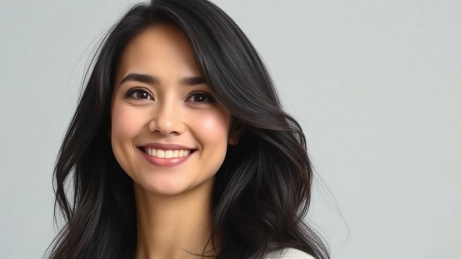 Smiling woman's grayscale portrait, impact of Trump policies on Iowa farmers