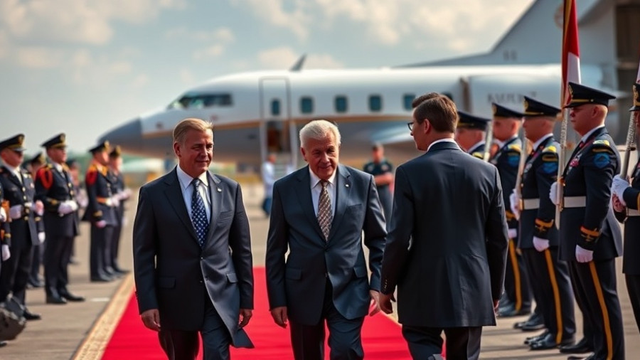 Political leaders on red carpet during Trump's Tour in Asia.