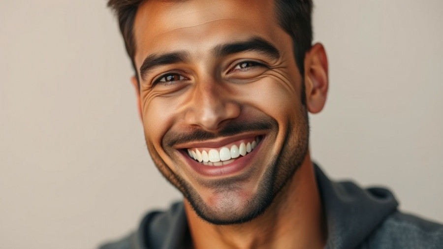 Smiling man portrait with neutral background, indicating confidence.