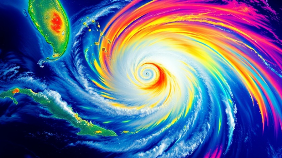 Satellite image of Hurricane Melissa as a Category 5 hurricane.