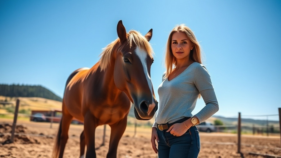 Woman with horses at ranch, discussing zoning proposal equine businesses Santa Clara County