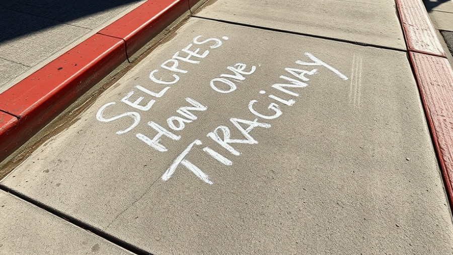 Chalk message on sidewalk urges to report ICE sighting.