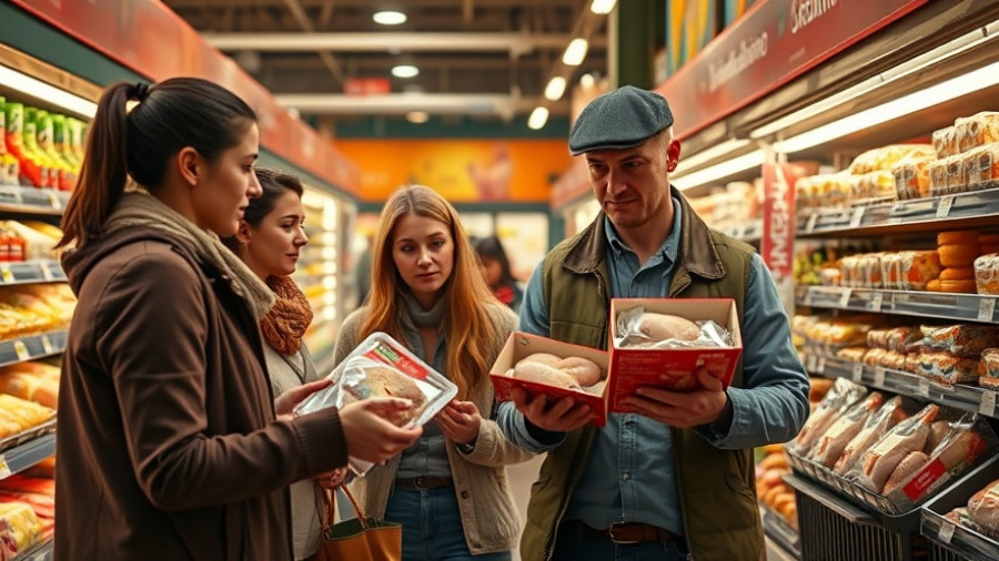 Concerned shoppers buying poultry amid SNAP funding uncertainty.