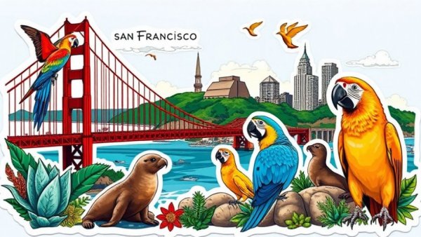 San Francisco voter sticker highlighted with iconic imagery.