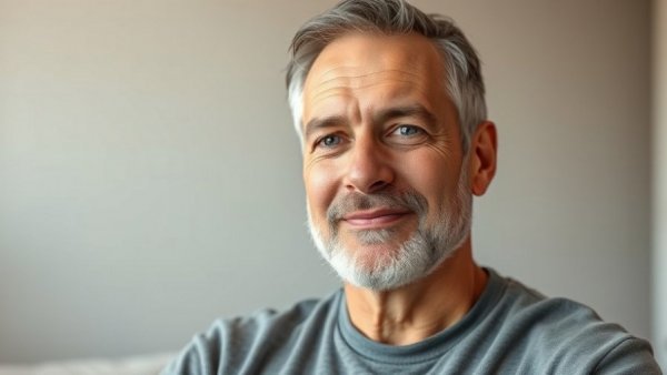 Casual man posing confidently indoors with a slight smile.