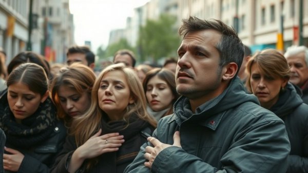 Mourners gather in New Delhi after a car explosion, showing sorrow.