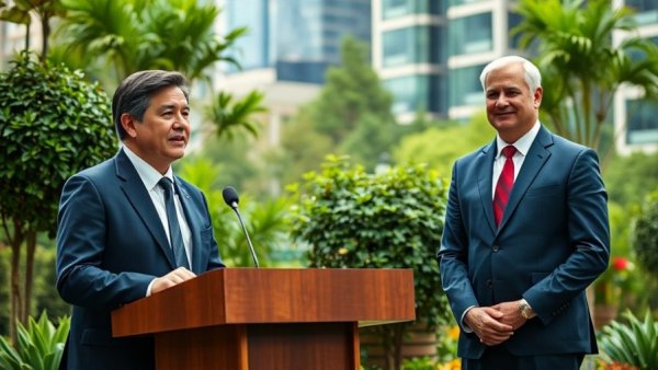 San Francisco politics event in city garden setting