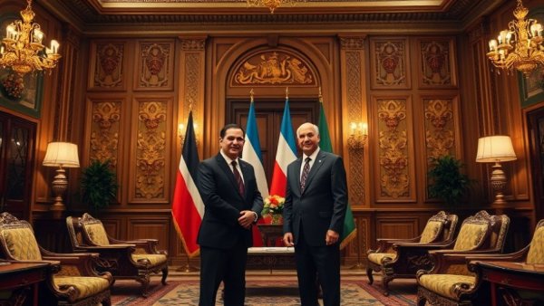 Mohammed bin Salman in a luxurious diplomatic setting.