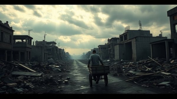 War-torn urban landscape highlighting U.S. plan for Gaza challenges.