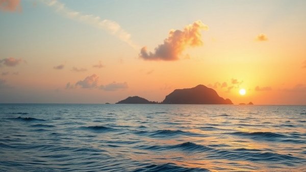 Luxury island resort at sunrise, ideal for crypto investment in boutique hotels.