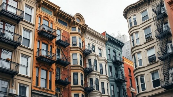 San Francisco architecture showcasing classic and modern building facades.