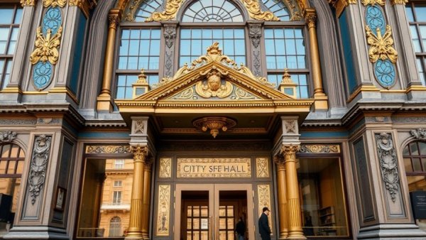 Ornate city hall entrance representing San Francisco budget cuts 2027.