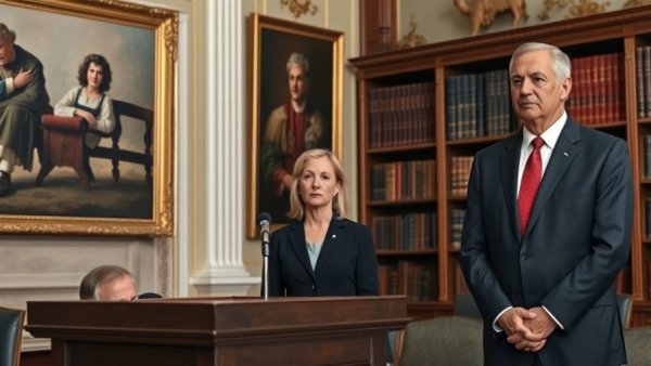 Formal discussion setting with people at a podium, Ukraine negotiations.