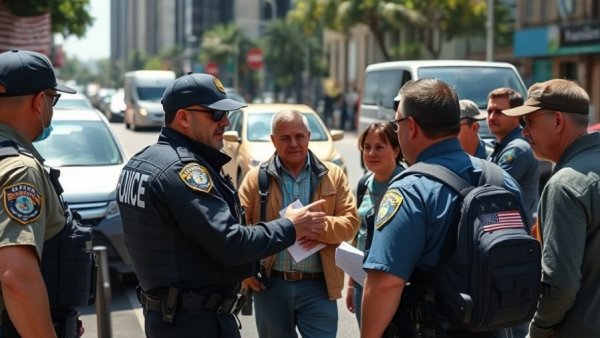 Federal Immigration Agents' Use of Force in Chicago scene.