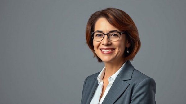 Karelle Lamouche smiling in professional attire.