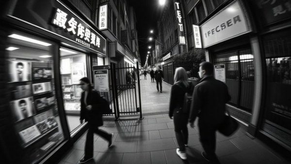 Waymo KitKat incident San Francisco: security footage of a nighttime street.