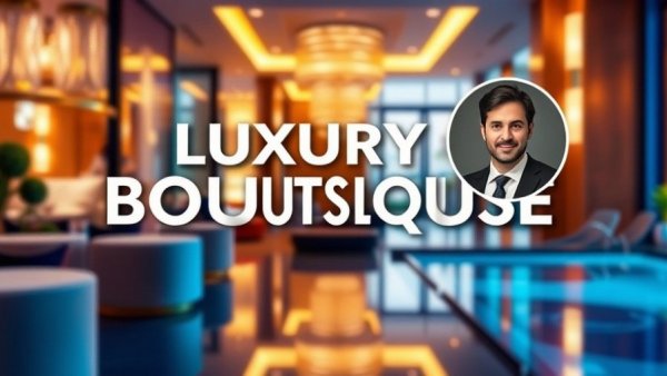 Stylized news graphic featuring luxury boutique hotels updates for 2025.