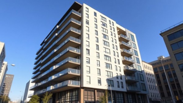 Affordable senior housing Oakland modern building exterior.