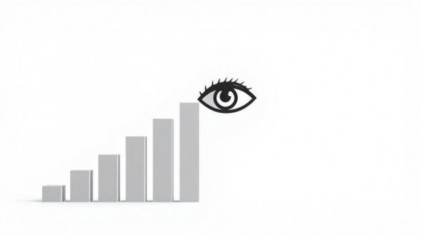 Graph depicting financial growth over time with an eye symbol.
