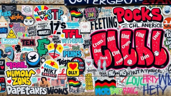 Colorful graffiti wall in San Francisco, local news.