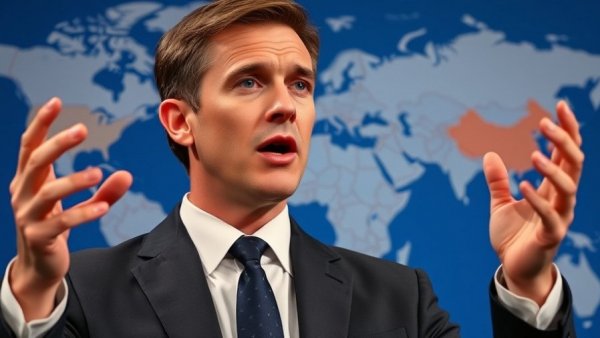 Formal discussion on U.S. partnerships Western Hemisphere with blue map backdrop.