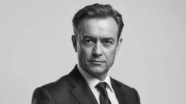 Business professional serious expression portrait.