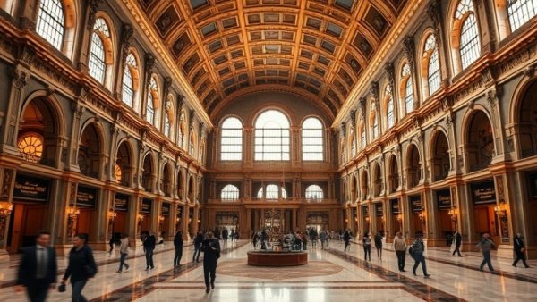 Spacious historical lobby illustrating transparency issues at Mayor's office.