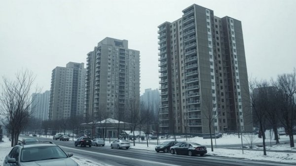 Russia nuclear-capable missile strike aftermath in snowy urban scene.