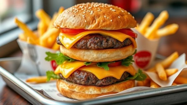 Super Duper Burgers Union Square Opening features fresh burgers and fries.