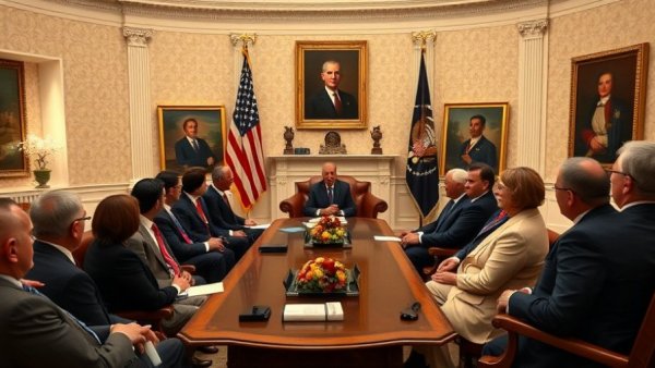 Oval Office meeting showcasing Trump interview insights with officials.
