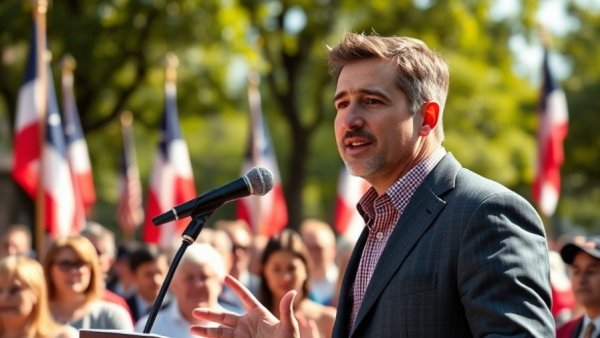 San Francisco local news event with speaker addressing crowd.