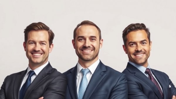 Corporate leaders symbolizing Airbnb hotel leadership in professional portraits.