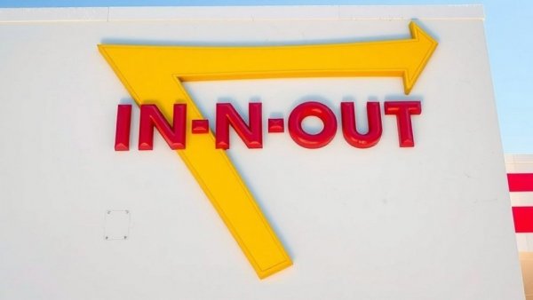In-N-Out logo representing best place to work in California.