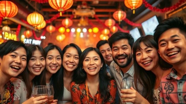 Asian American Political Unity in San Francisco celebrated at karaoke night, vibrant atmosphere.