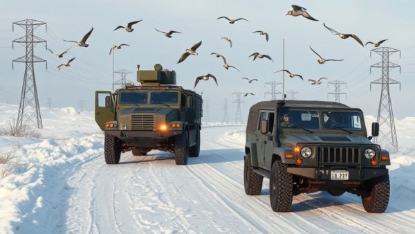 Military vehicle and soldiers during Syria ceasefire extension.