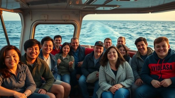 Survivors of Philippines ferry disaster on rescue boat.