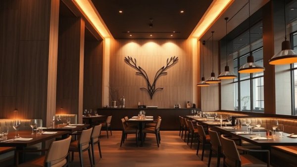 Elegant interior of Michelin-starred chef Monami's restaurant.