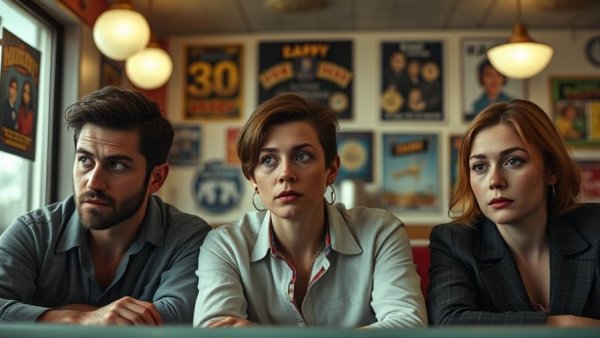 Three people in a diner, contemplative, at San Francisco IndieFilm Festival 2026.