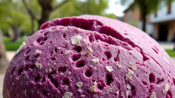 Vibrant purple sourdough bread showcasing trends in San Francisco