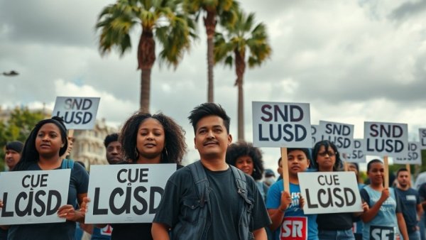SFUSD workers advocate for fair labor agreements with protest signs.