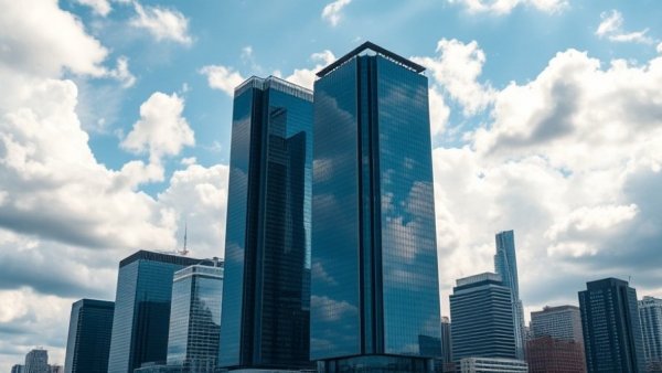San Francisco office market challenges - tall modern skyscrapers with glass facades.