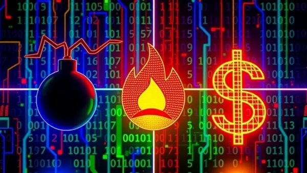 Digital symbols with binary code visualizing AI Workers Therapy Anxiety.