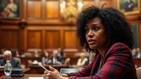 Meeting on San Francisco legal aid funding in a wood-paneled room.