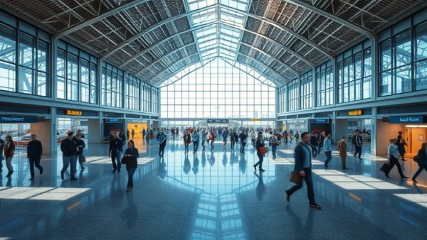 San Francisco International Airport terminal interior.