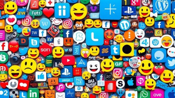 Colorful pixel art collage featuring logos, emojis, and characters, The Notion Way.