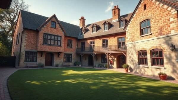 Charming boutique hotel with brick and stone facade.