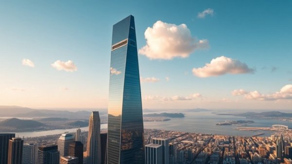 San Francisco hotel and office tower skyline.